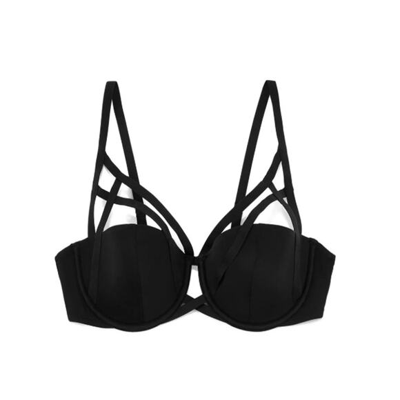 Adore Me Chyance Contour Black Balconette Bra Size 34C NWT - Picture 2 of 4